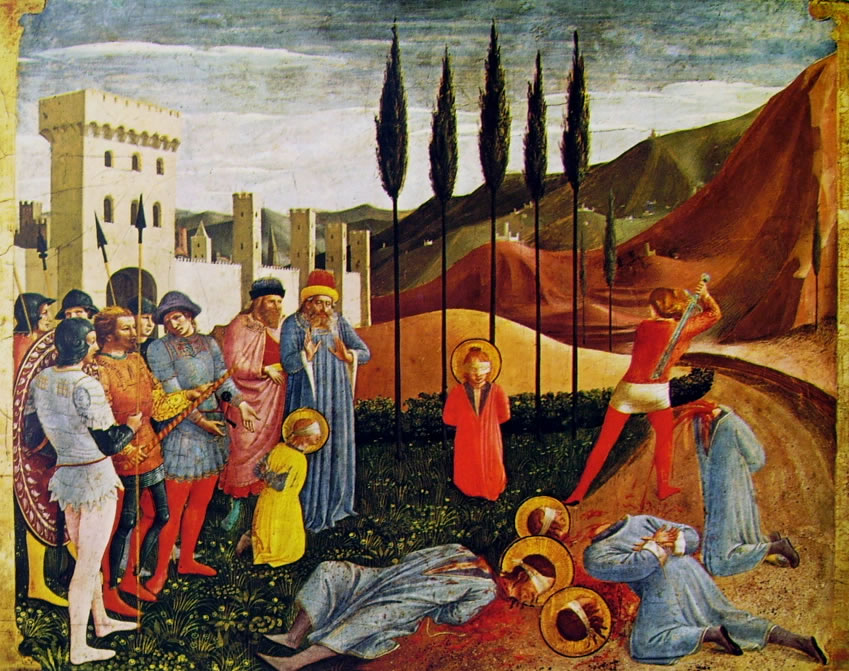 Al momento stai visualizzando La decapitazione dei Santi Cosma e Damiano di Beato Angelico